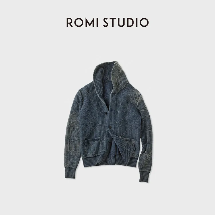 ROMI STUDIO"复古随性"植物棉洗水挺括骨感毛织外套 RWCAW65768