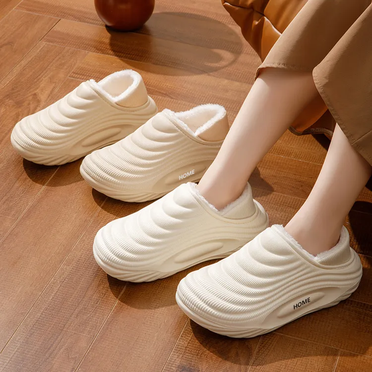 防水棉拖鞋女士2025新款冬季保暖居家男软底室内厚底防滑外穿情侣商品图