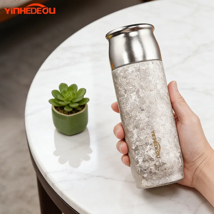 因荷得藕钛保温杯磁吸双盖焖茶杯男士钛杯商务礼品杯大容量钛杯