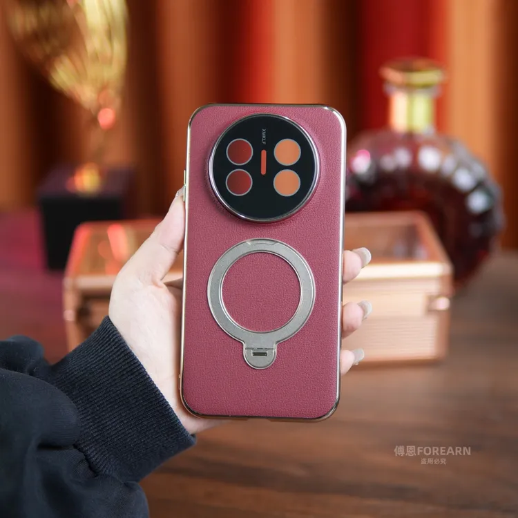 适用于华为mate70air手机壳Mate70Air保护套新款男女旋转支架真皮