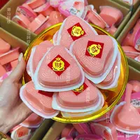 中秋果冻塔红桃粿果冻配金盘配贴字