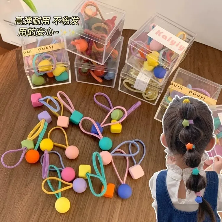 儿童皮筋高弹力不伤发网红发饰发圈小女孩可爱甜美扎头头绳