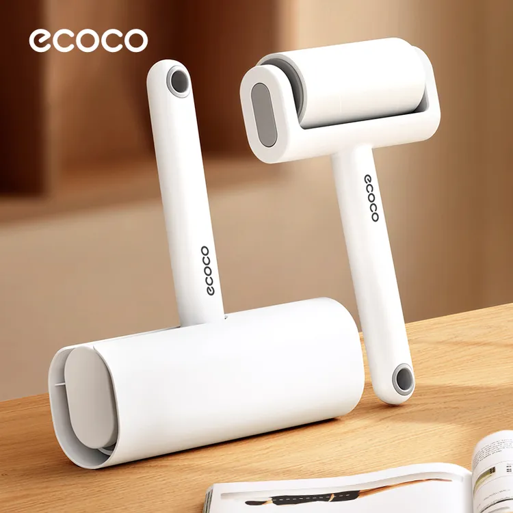 ecoco手持粘毛器滚轮床上滚刷滚除毛筒卷毛刷去毛卷纸清洁粘毛器
