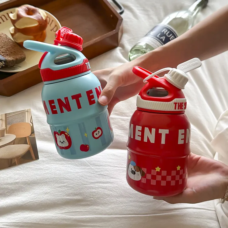 保温杯女生高颜值学生水杯便携直饮大容量喝水杯子316不锈钢男