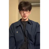 C002 哈灵顿夹克男cleanfit宽松短宽版型翻领老钱风外套