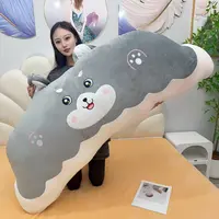 灰色熊靠枕枕头女生睡觉毛绒玩具公仔抱睡创意网红靠枕