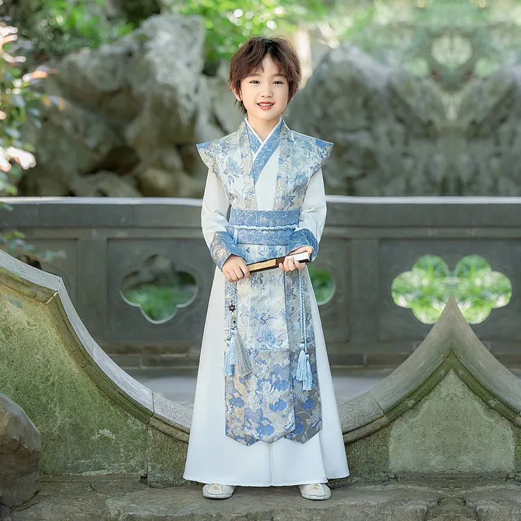 【洛白】汉服男童秋季新品武侠风古风古装男孩中秋节演出走秀表演服