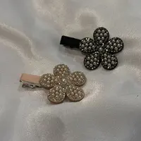 韩国 气质 小众 ins 手工 珠珠 小花花 鸭嘴夹B787