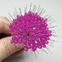 大物顶豆橄榄透粉竿稍绳锁紧豆硅胶太空豆巨物顶豆鱼线组小配件