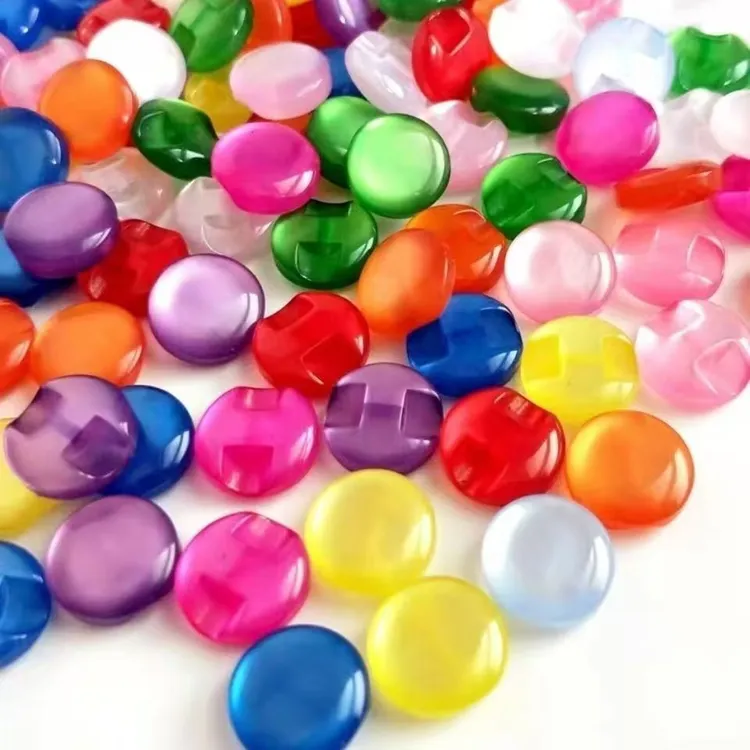 彩色珠光暗眼扣防有机玻璃衬衫扣子圆形高脚纽扣宝宝毛衣手缝小扣