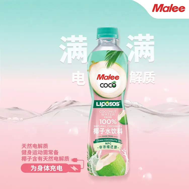 MaleeCOCO Liposos 玛丽泰国进口椰子水 果汁饮料 350ML*12瓶