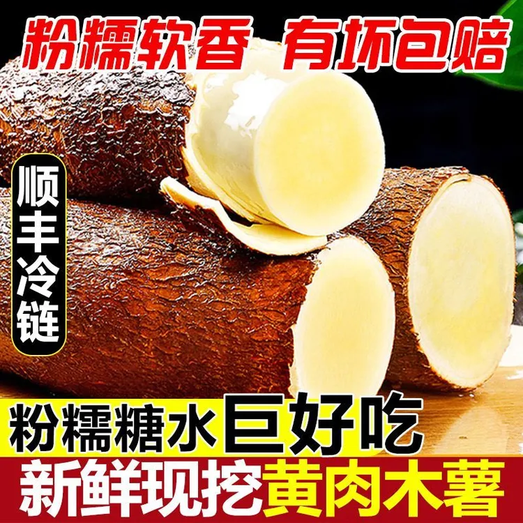 【顺丰】正宗黄心木薯 糖水羹店同款 新鲜带皮 黄肉板栗木薯