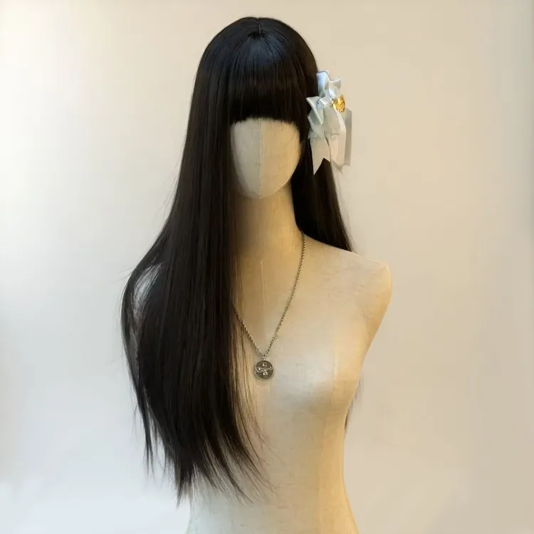 全头套lolita长直发仿真少女日常时尚百搭洛丽塔自然长直假发女款