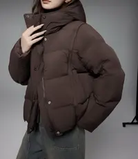 FUJIA STYLE新款韩版简约纯色百搭时尚连帽羽绒服YR8806