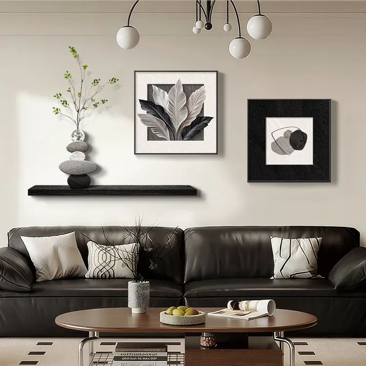 家大业大高级感客厅装饰画2025新款简约大气沙发背景墙组合挂画