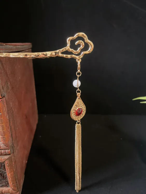 中国风民族风复古汉服发簪百搭古典新中式旗袍发饰流苏步摇簪