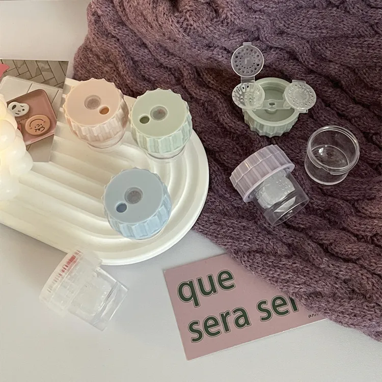 美瞳清洗器半自动不伤镜片方便携带伴侣盒手动清洁隐形眼镜双联盒