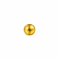 999足金3MM金珠时尚百搭可DIY颈饰坠可手编 单件
