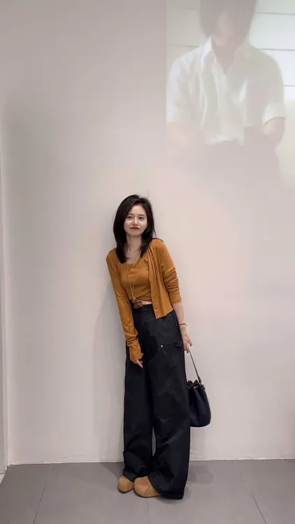2025早秋新款高级感美拉德韩系穿搭背心开衫两件套百搭阔腿裤套装