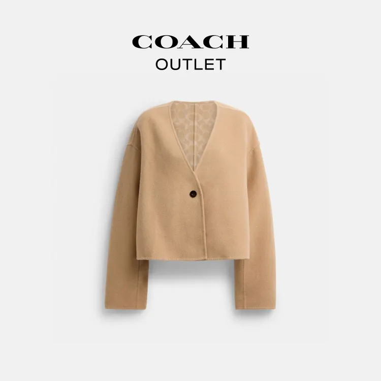 COACH/蔻驰奥莱 双面短款羊毛大衣
