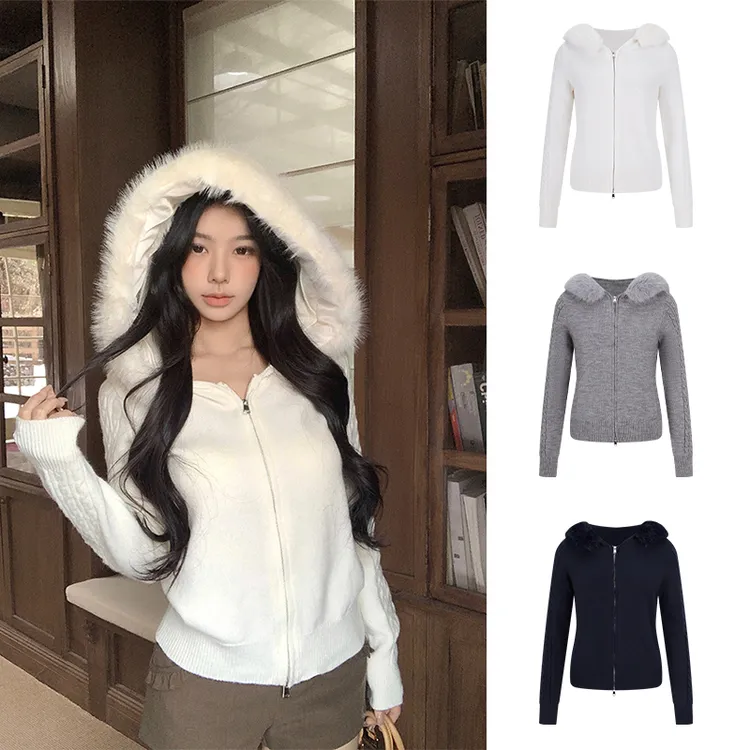 Moses Queen/魔西女王爆款显瘦气质针织麻花毛衣韩系打底衫外套