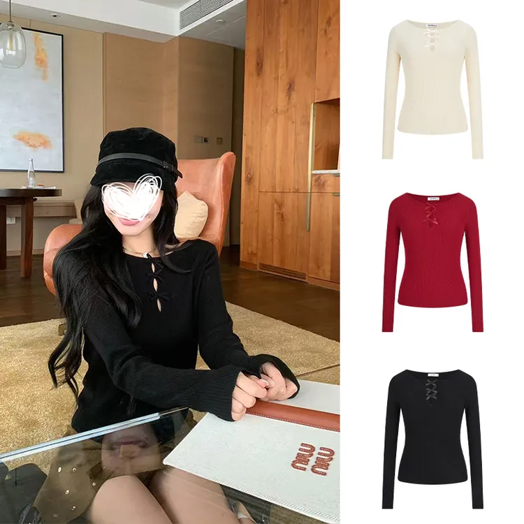 MosesQueen/魔西女王纯欲设计感辣妹T恤休闲百搭内搭打底衫上衣
