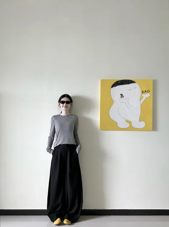 清冷系禅意衣服女2025年秋季简约圆领长袖上衣女士时尚阔腿裤套装