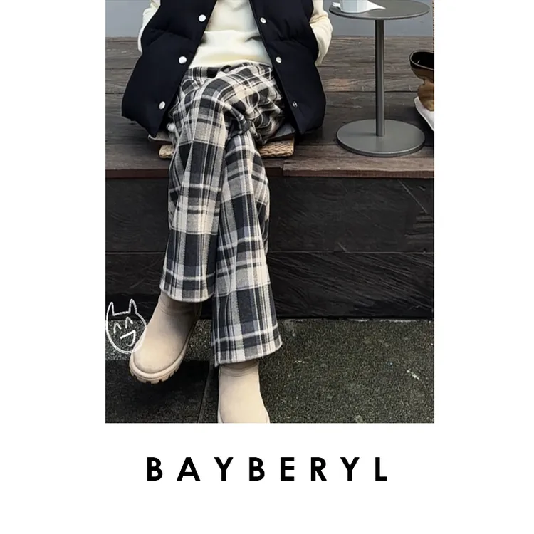 BAYBERYL老贝格调裤*舒适松紧拼色百搭秋休闲裤9XXK5J2343-10/25