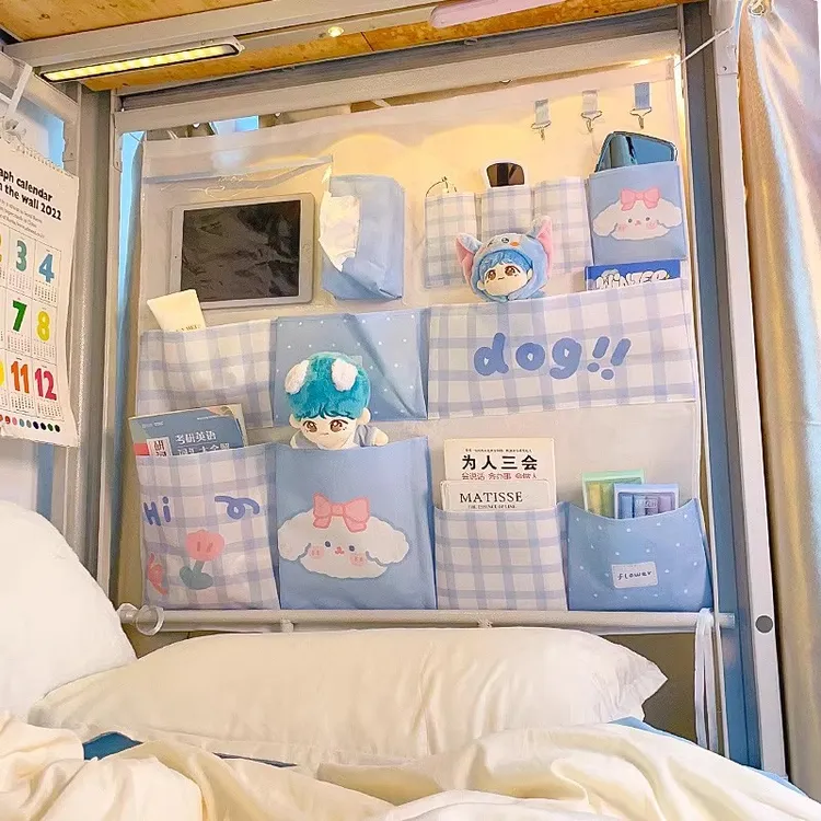 悬挂式收纳挂袋学生宿舍杂物床头整理上铺大学生必备好物收纳神器