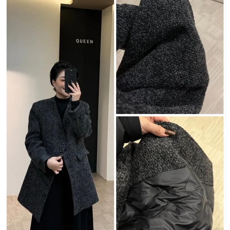 美丽私服气质香风羽绒显瘦短外套160斤以内（24975）