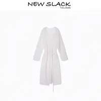 New slack NX250239 超细马海开衫连衣裙长款 