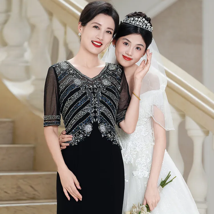 5978结婚喜妈妈婚宴高端轻奢小众出席重要场合演出聚会主持人礼服