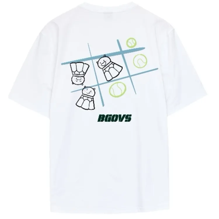 2025韩国新品BGOVS羽毛球服男女同款轻薄宽松速干T恤短袖情侣款