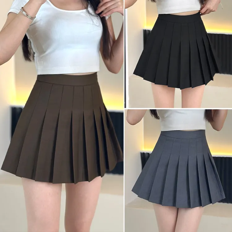 时尚百褶裙女春夏季外穿2025新款高腰显瘦JK短裙小个子A字半身裙