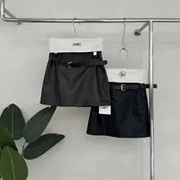 秋季新款韩版时尚简约纯色百搭高腰显瘦小众A字半身短裙