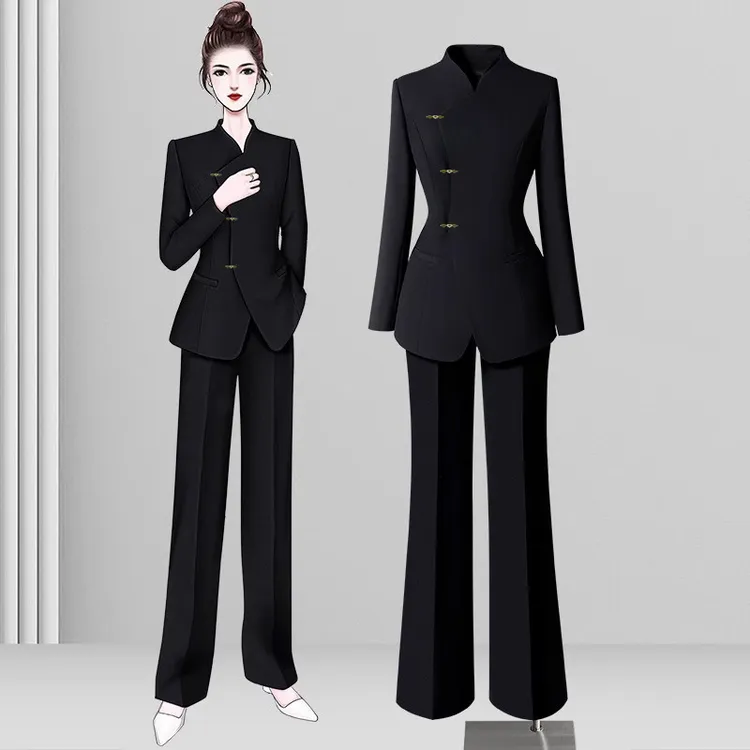 【两件套】【有里布】新中式西装套装女春秋设计感小众TX0164