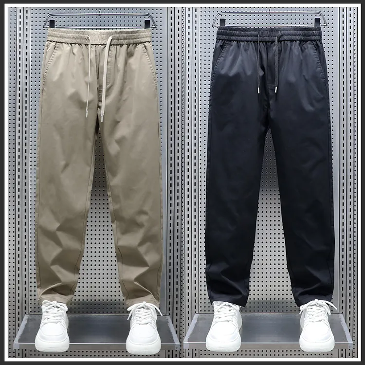 奥派鲨秋季新品锥形休闲裤子男2025美式宽松小直筒简约百搭长裤子