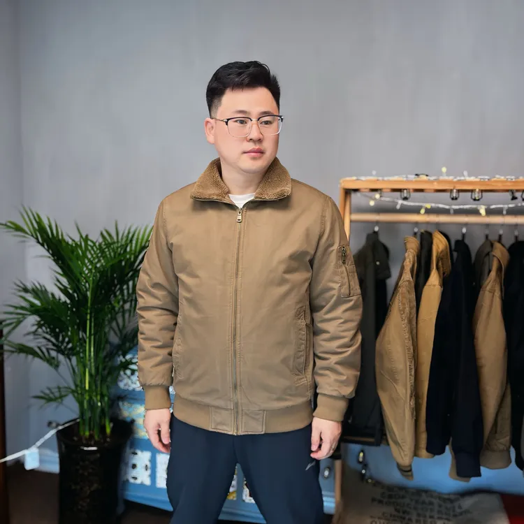 古熙冬季加绒加厚加棉飞行夹克男装外套棉服保暖休闲加绒加厚保暖
