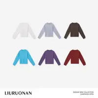 LIURUONAN 25WIN【阿兰故事】六色圆领长袖绞花针织宽松休闲毛衣女