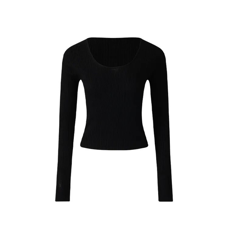 无艳一禾【紫鸾归】圆领百搭绵羊毛针织衫LH025355