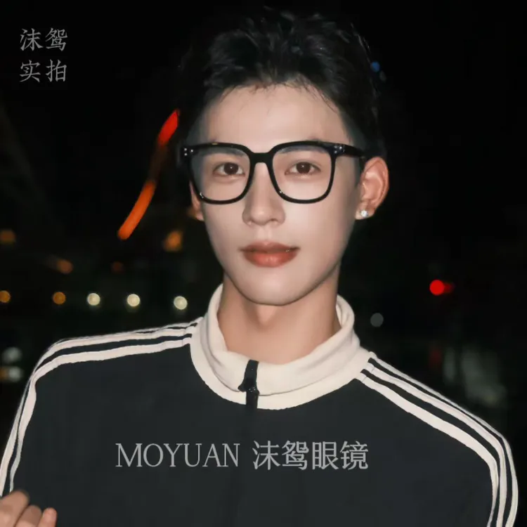 沫鸳大框早八素颜黑框眼镜可配度数散光近视大脸显瘦男女通用