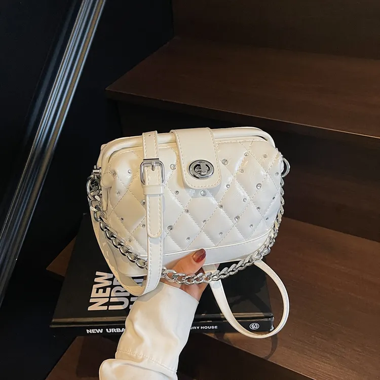 菱格单肩包单肩防盗可调节斜挎包小包包 A52