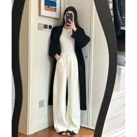NEUFNEUF9 25秋冬礼遇 白月光神裤 微弯刀显腿长松紧腰天丝羊毛裤