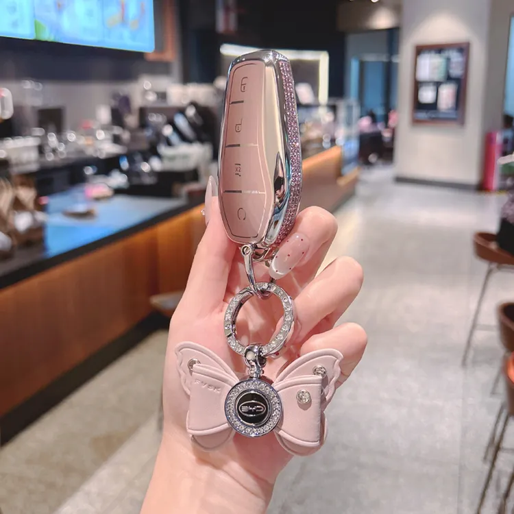 比亚迪汉ev汽车钥匙套宋L唐dmi元up秦plusdmi壳扣新驱逐舰05女BYD