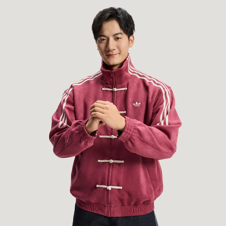 Adidas阿迪达斯三叶草男女同款新中式运动休闲夹克外套KR0294