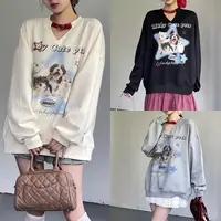 TEEINXX韩系可爱狗狗喷画宽松卫衣VK321