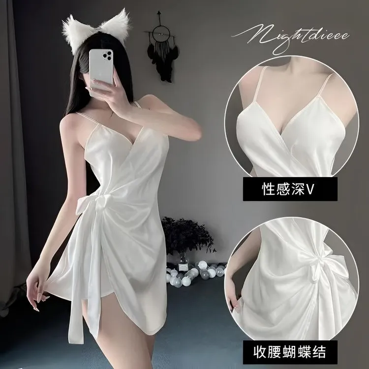 【MIEMIE熹熹】梦魂不舍！性感睡衣女修身夏吊带睡裙一片式冰丝纯欲