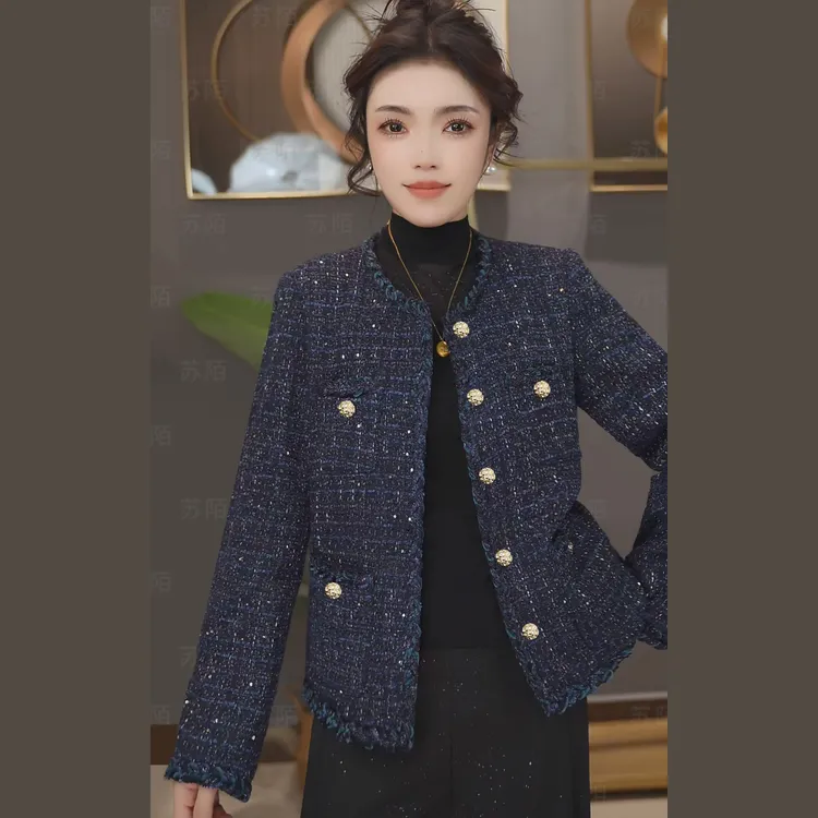 法式羊毛轻奢小香风外套气质潮牌百搭显瘦时尚短款千金设计感外套