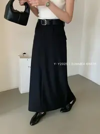 『雨美 Show』6887黑色时尚百搭腰带半裙