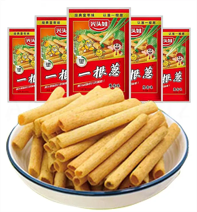 光头娃一根葱葱香味零食膨化批发经典点心儿时怀旧整箱休闲